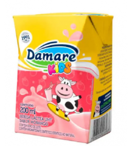 BEBIDA LACTEA UTH DAMARE KIDS MORANGO 200ML