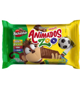 BISCOITO RICHESTER ANIMADOS ZOO CHOCOLATE 40G