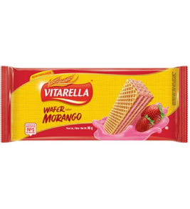 BISCOITO WAFER VITARELLA MORANGO 80G