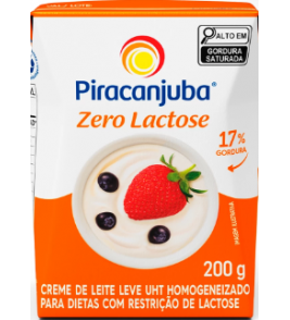 CREME DE LEITE PIRACANJUBA ZERO LACTOSE 200G