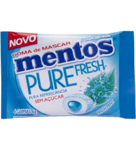 GOMA DE MASCAR MENTOS PUREFRESH FRESH MINT 6G