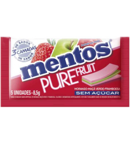 GOMA DE MASCAR MENTOS PUREFRESH FRUIT 3L 8,5G