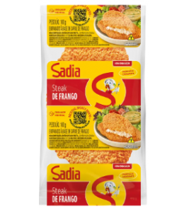 EMPANADO SADIA  DE FRANGO STEAK 100G