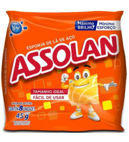 ESPONJA LA DE ACO ASSOLAN YPE 8UN 45G