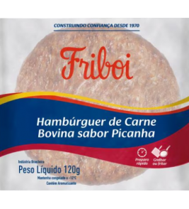 HAMBURGUER FRIBOI DE CARNE BOVINA PICANH 120G