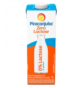 LEITE PIRACANJUBA DESNATADO ZERO LACTOSE 1LT