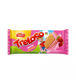 BISCOITO VITARELLA TRELOSO WAFER MORANGO 35G
