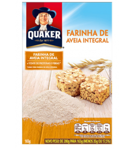 FARINHA DE AVEIA QUAKER INTEGRAL 165G