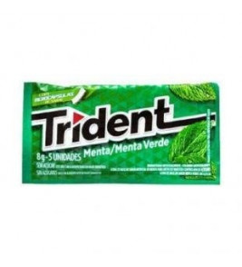 GOMA DE MASCAR ADAMS TRIDENT MENTA 5UN 8G