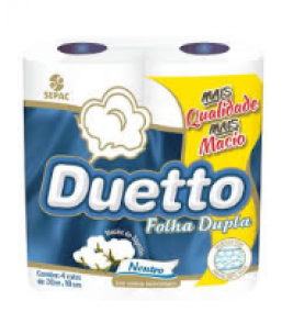 PAPEL HIGIENICO DUETTO NEUTRO FD 4R 30M