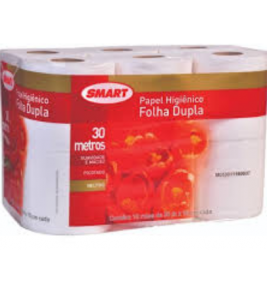 PAPEL HIGIENICO SMART FD 12 ROLOS 30X10CM
